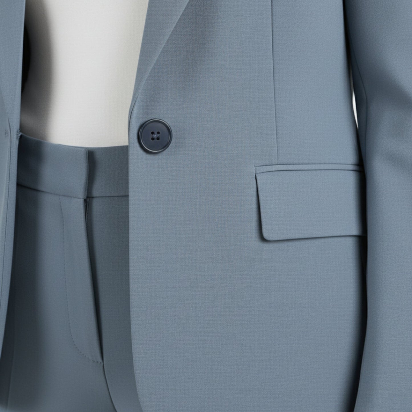 Single-Breasted Blazer and Tailored Pants Set with Notched Lapels