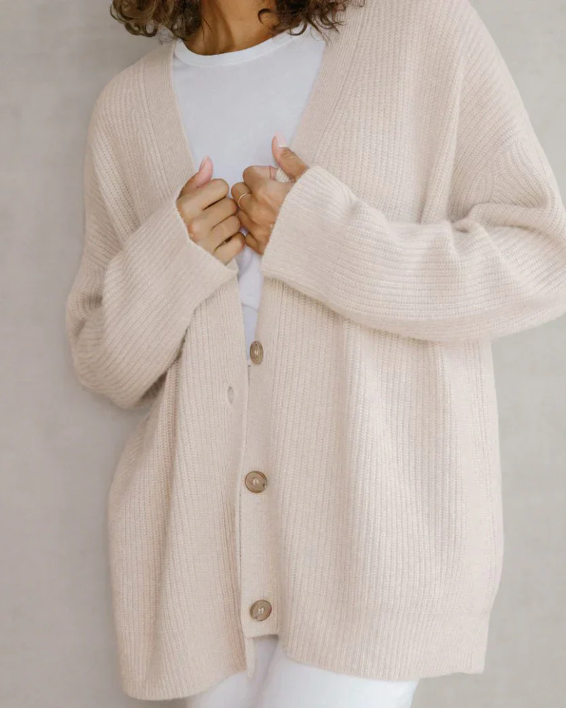 Oversized Rib Knit Cardigan