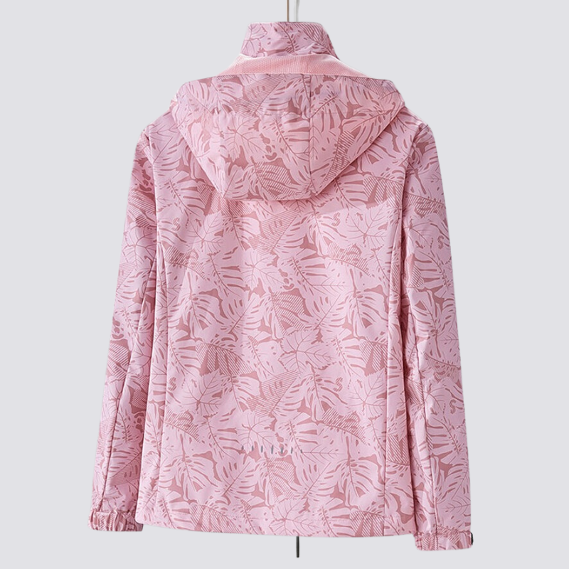 Hooded Zip-Up Wind and Water-Resistant Jacket