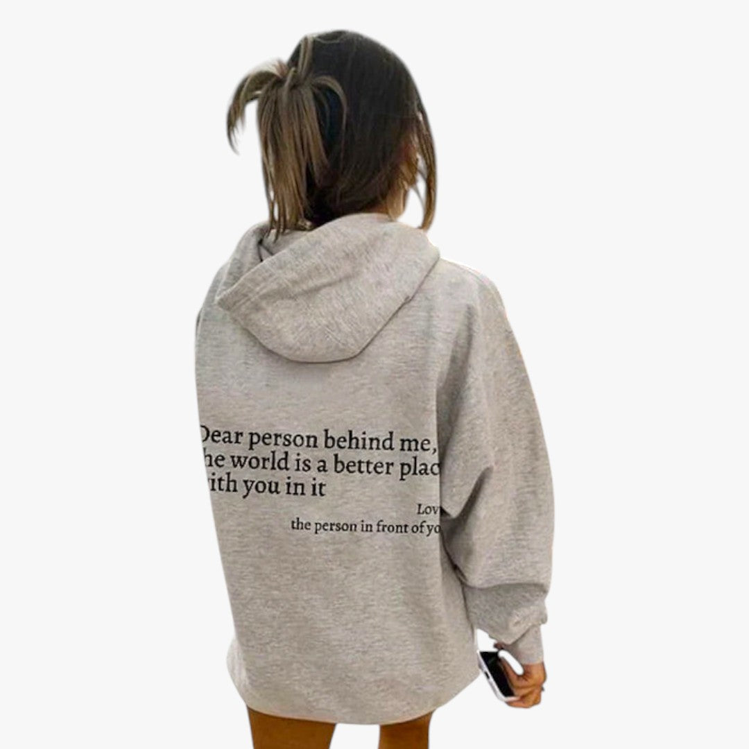 Hooded Long Sleeve Pullover Hoodie with Ribbed Trim