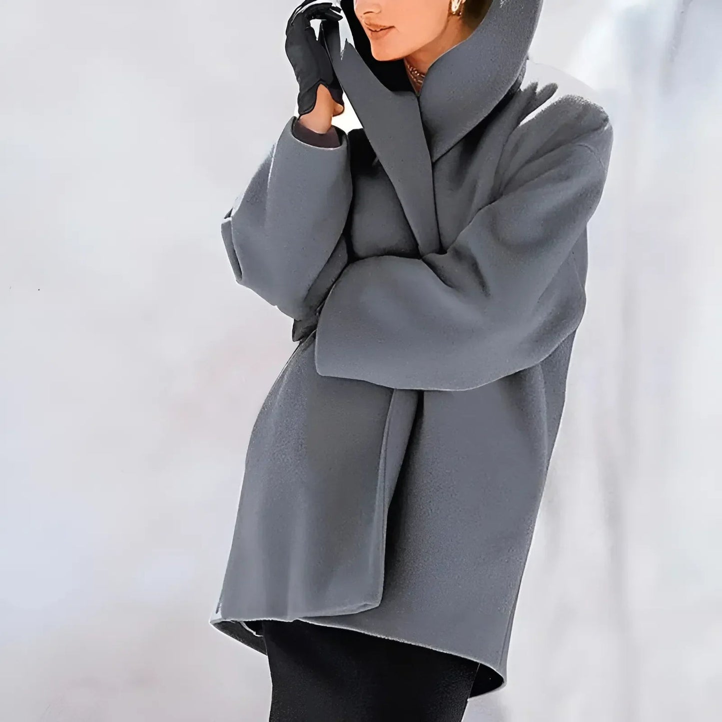 Oversized Midweight Woven Collar Coat