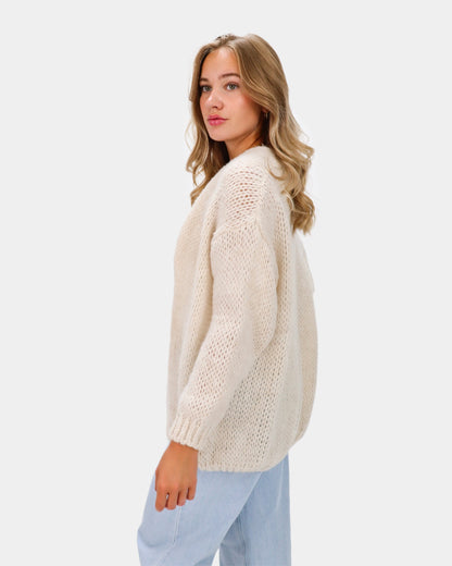 Long Sleeves Cardigan with Drop Shoulders