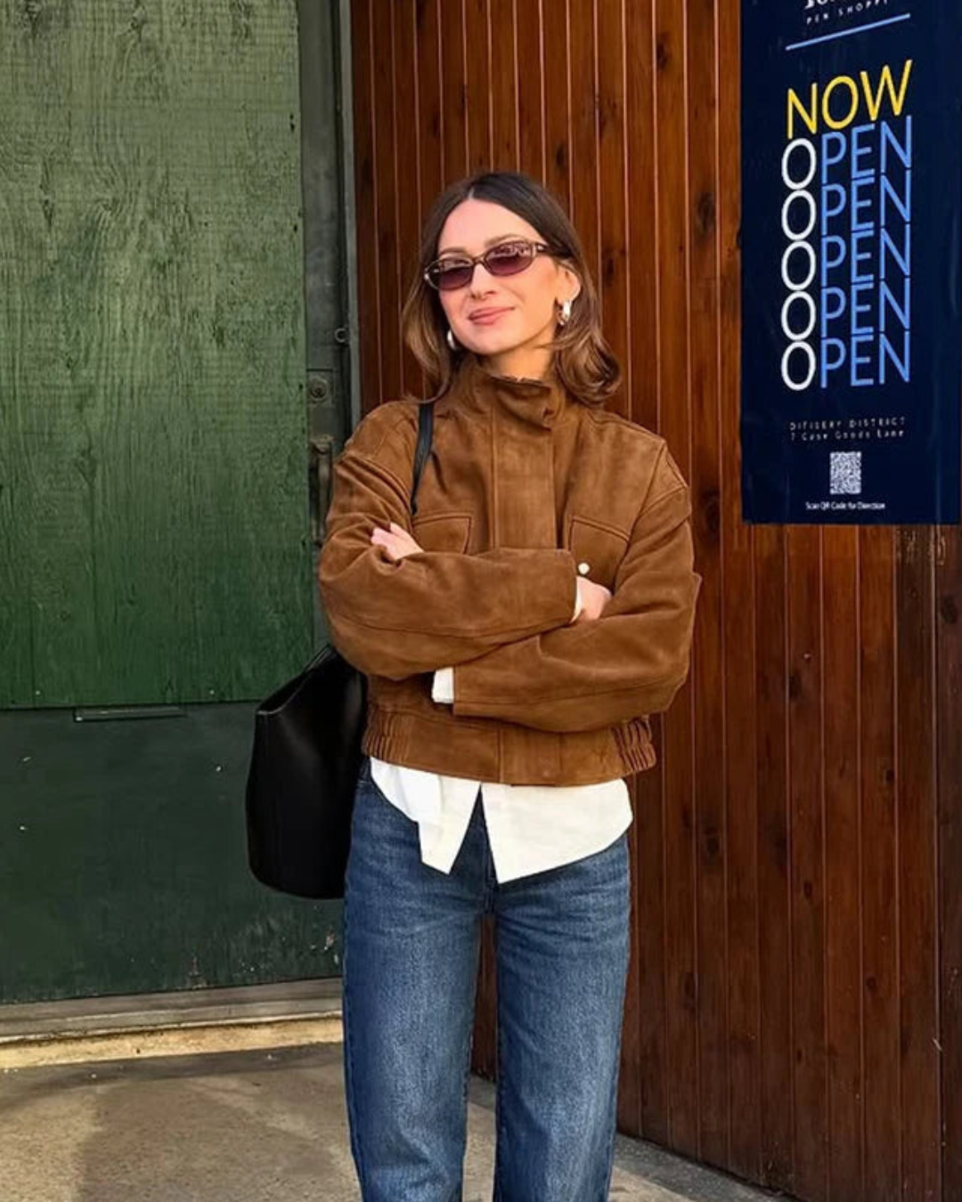 Jacket with Collar, Flap Pockets, and Zip Closure