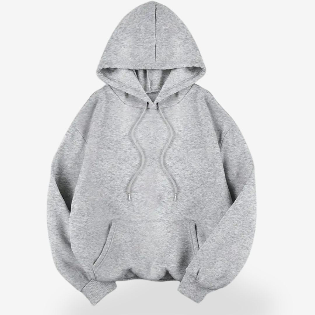 Drawstring Hooded Sweatshirt with Kangaroo Pocket and Leopard Print Star