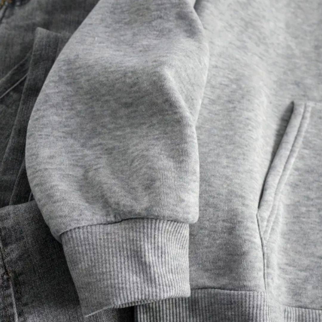 Drawstring Hooded Sweatshirt with Kangaroo Pocket and Leopard Print Star