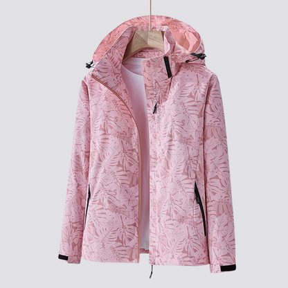 Hooded Zip-Up Wind and Water-Resistant Jacket