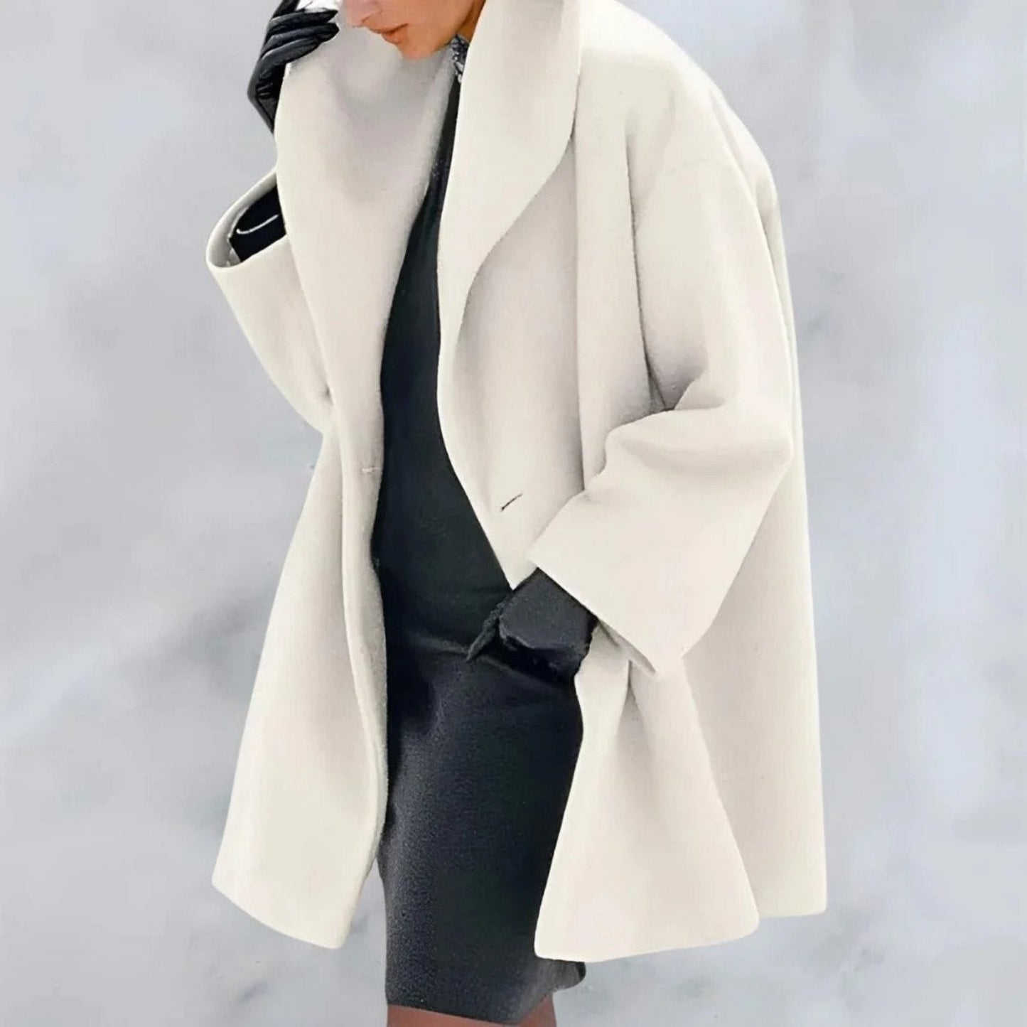 Oversized Midweight Woven Collar Coat