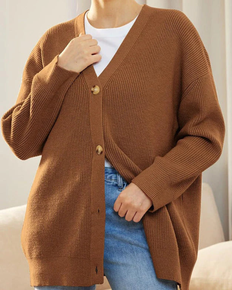 Oversized Rib Knit Cardigan
