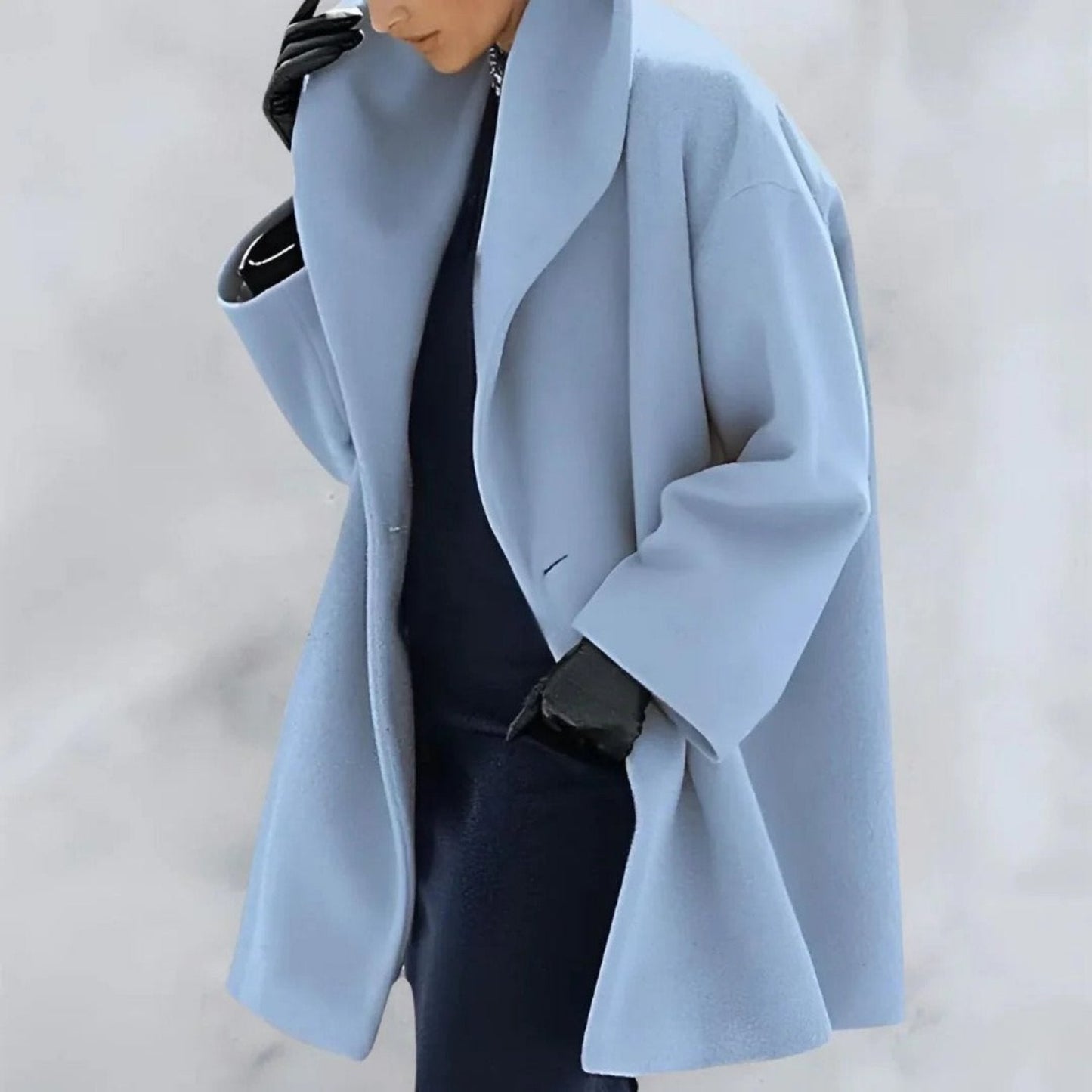 Oversized Midweight Woven Collar Coat