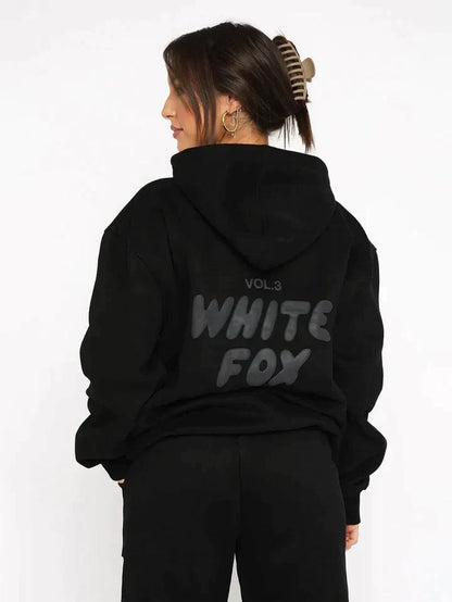 Oversized Sweatshirt and Jogger Set with Hood and Drawstring Waist