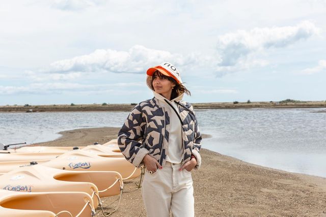 Quilted Cropped Jacket with Zip Closure