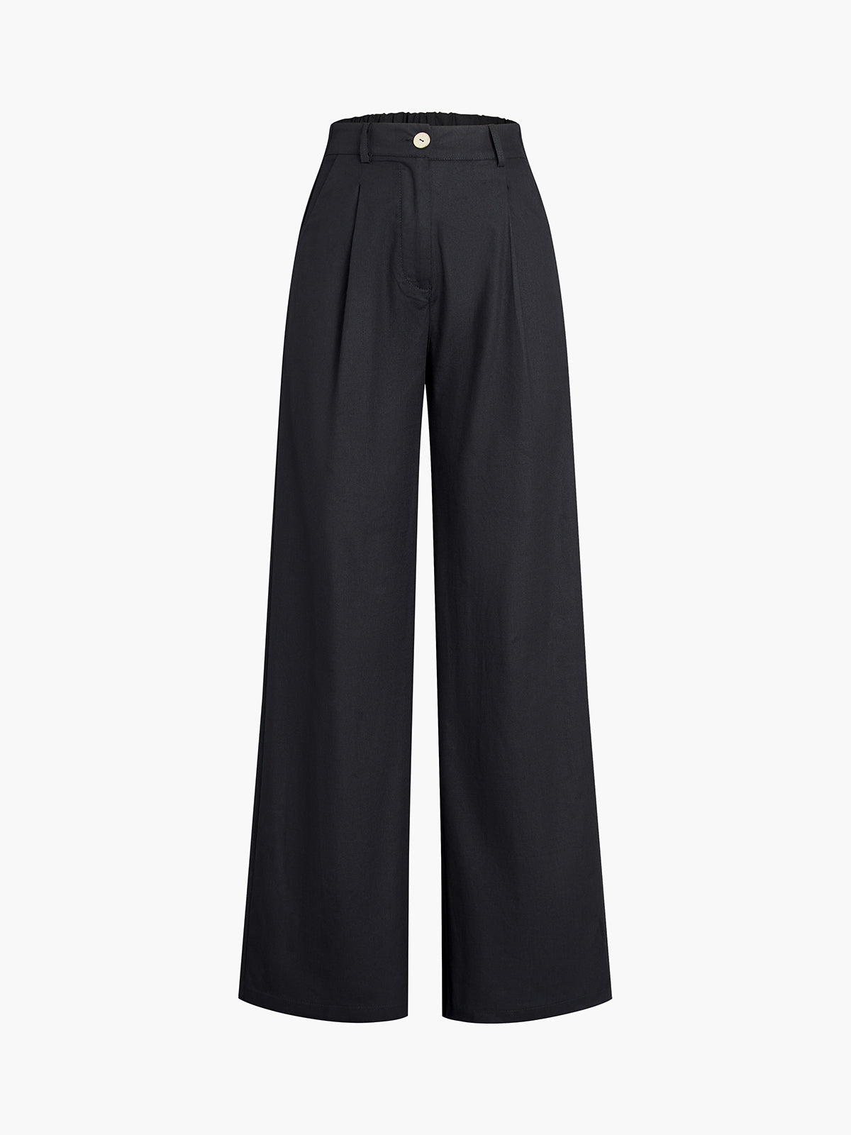 Cropped Sleeveless Top and High-Waist Wide-Leg Trousers Set