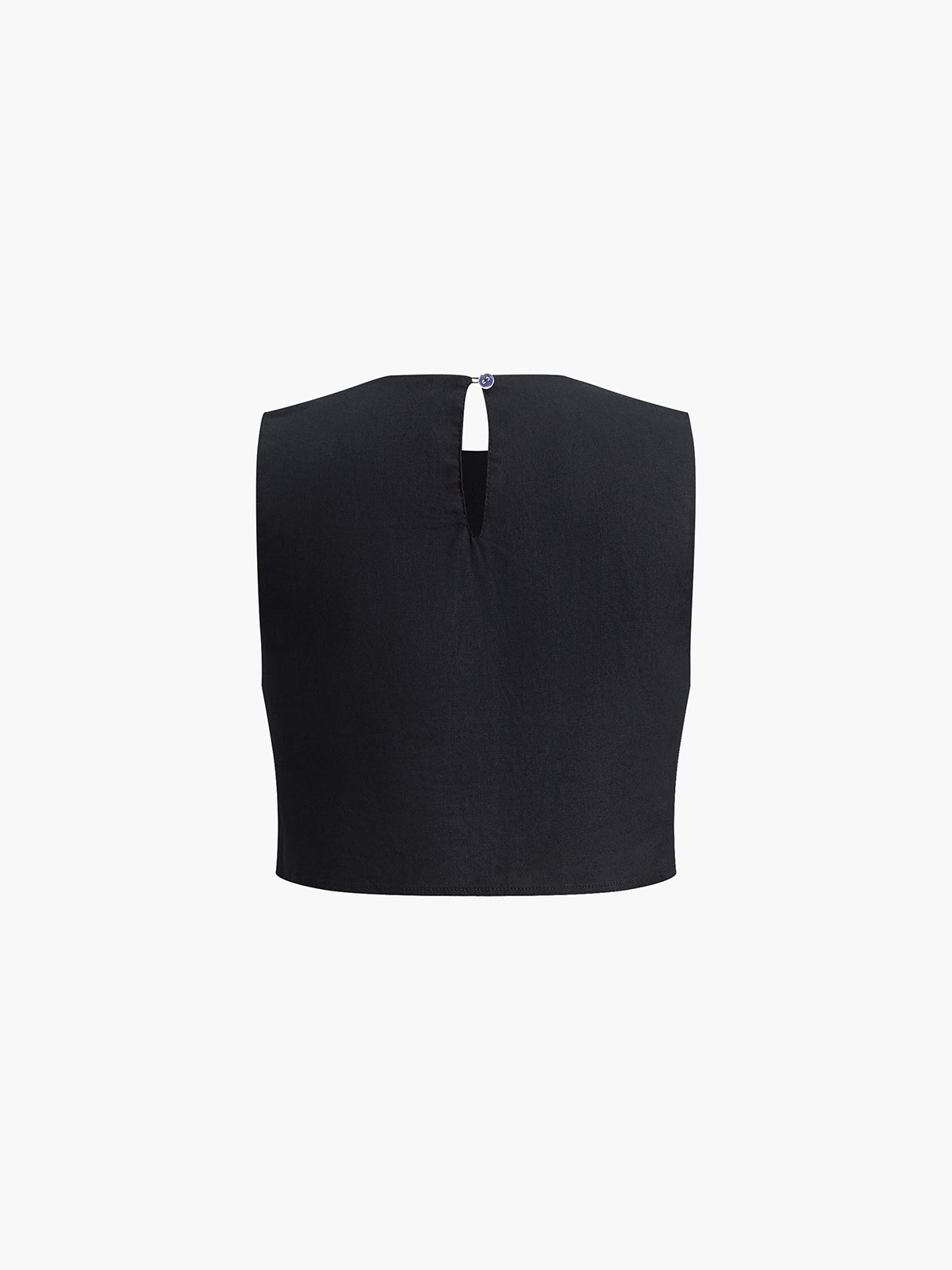 Cropped Sleeveless Top and High-Waist Wide-Leg Trousers Set