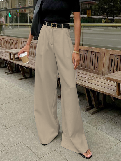 Wide-Leg High-Waist Trousers