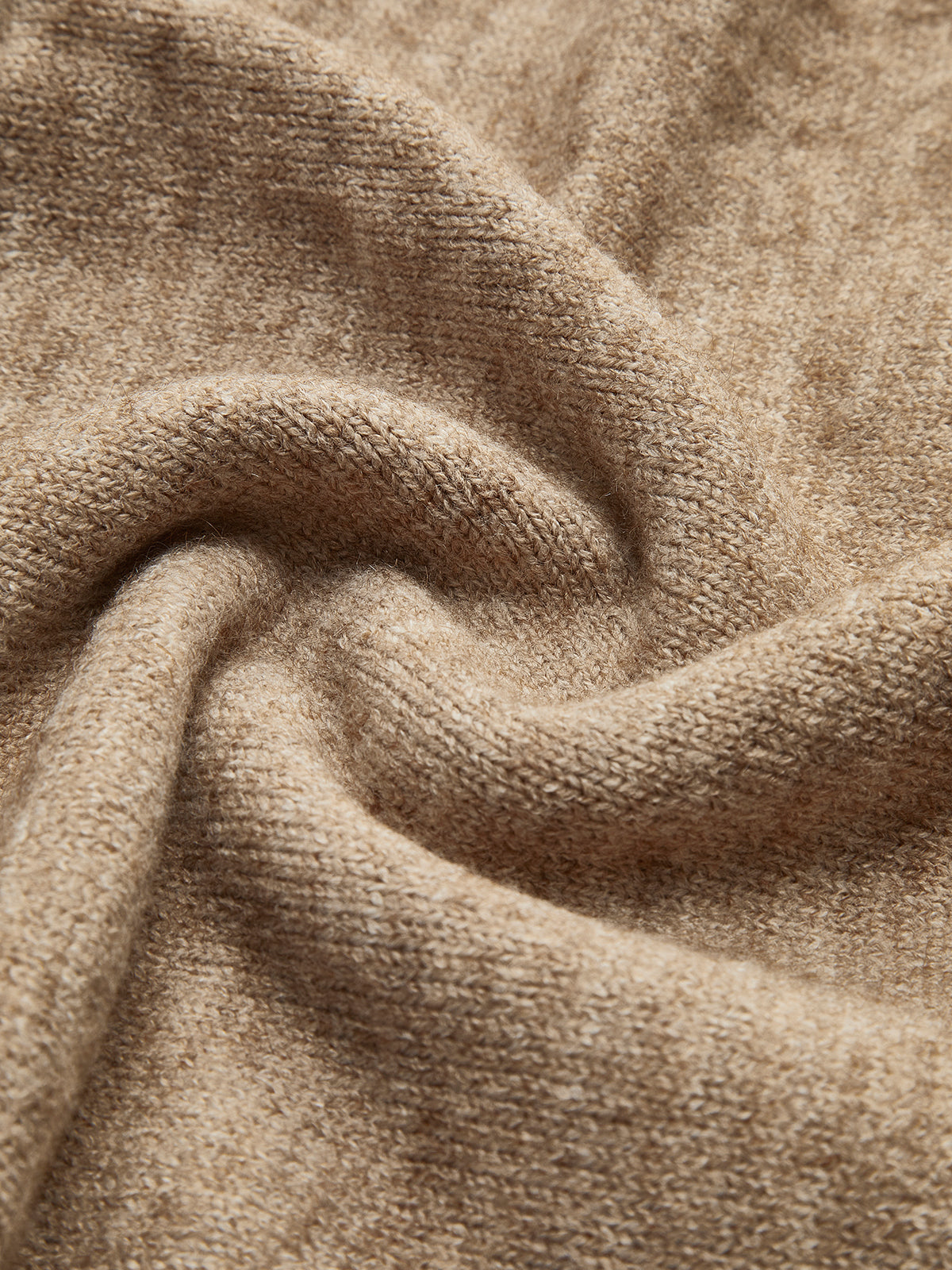 High Neck Relaxed Sweater Set with Long Sleeves and Ribbed Hem