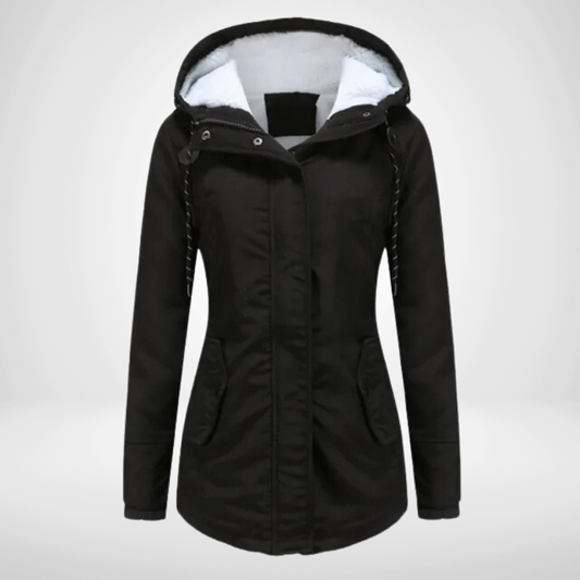 Fleece-Lined Parka Jacket with Hood