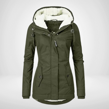 Fleece-Lined Parka Jacket with Hood