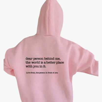 Hooded Long Sleeve Pullover Hoodie with Ribbed Trim