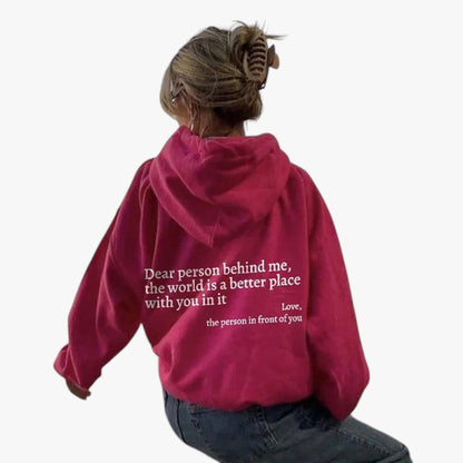 Hooded Long Sleeve Pullover Hoodie with Ribbed Trim