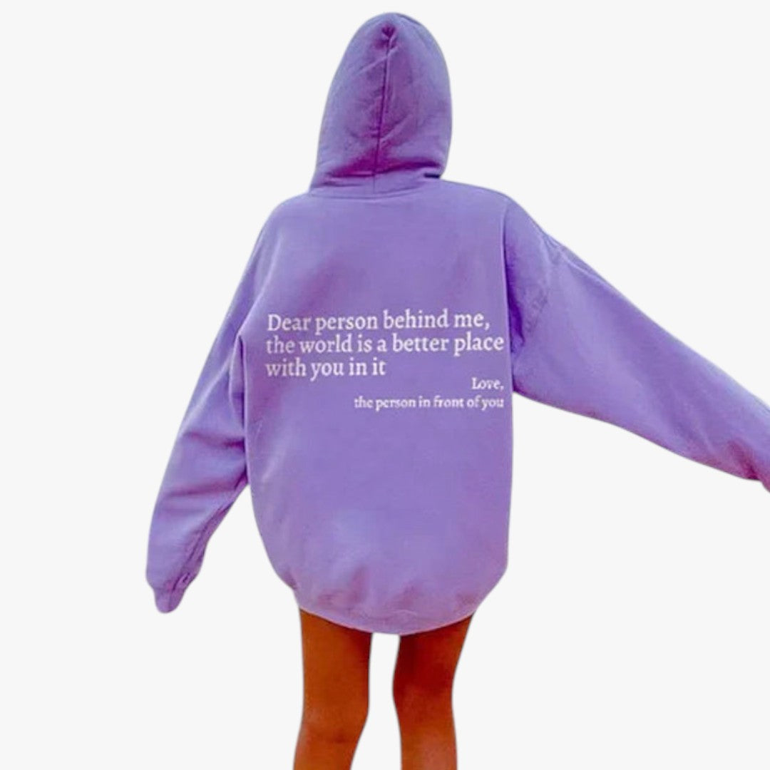 Hooded Long Sleeve Pullover Hoodie with Ribbed Trim