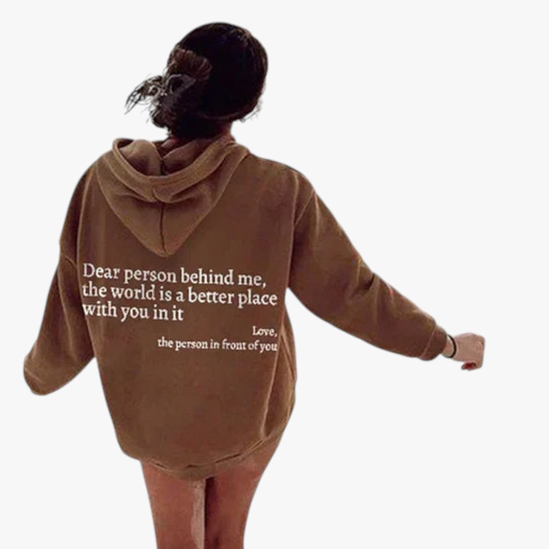 Hooded Long Sleeve Pullover Hoodie with Ribbed Trim