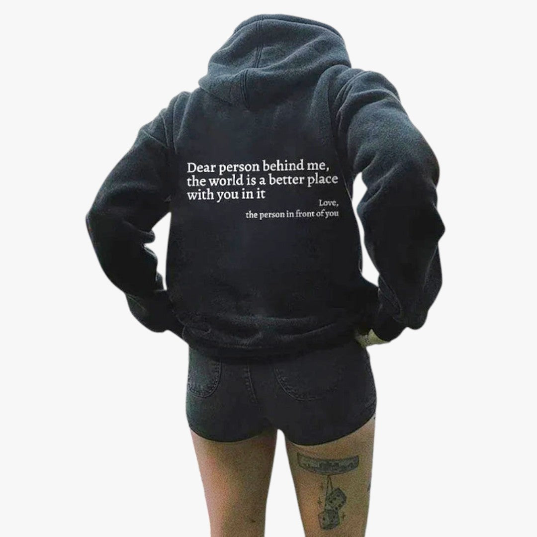 Hooded Long Sleeve Pullover Hoodie with Ribbed Trim