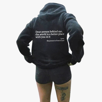 Hooded Long Sleeve Pullover Hoodie with Ribbed Trim