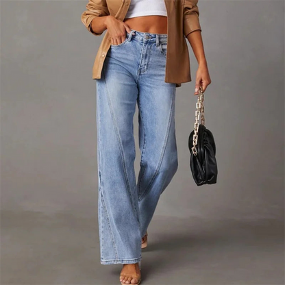 Women's High-Waisted Wide-Leg Pants Jeans
