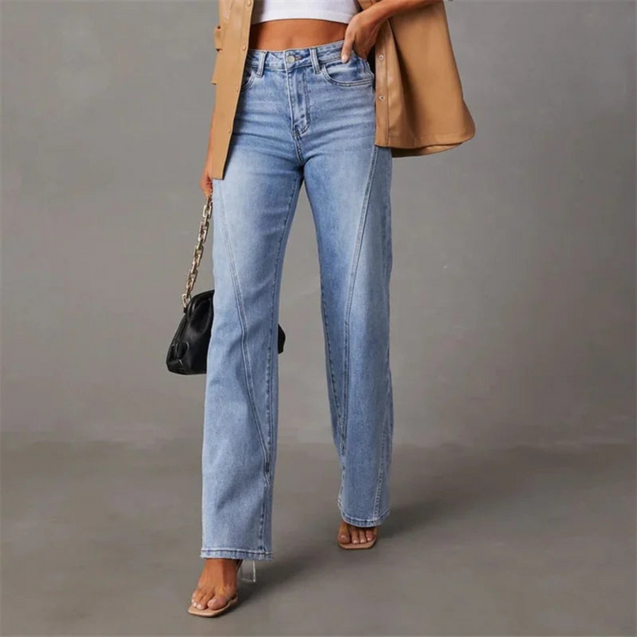 Women's High-Waisted Wide-Leg Pants Jeans