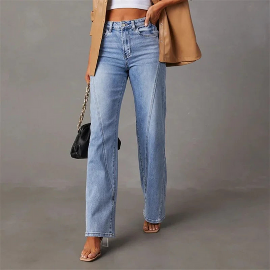 Women's High-Waisted Wide-Leg Pants Jeans