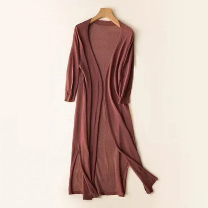 Long Cardigan with Open Front