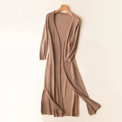 Long Cardigan with Open Front