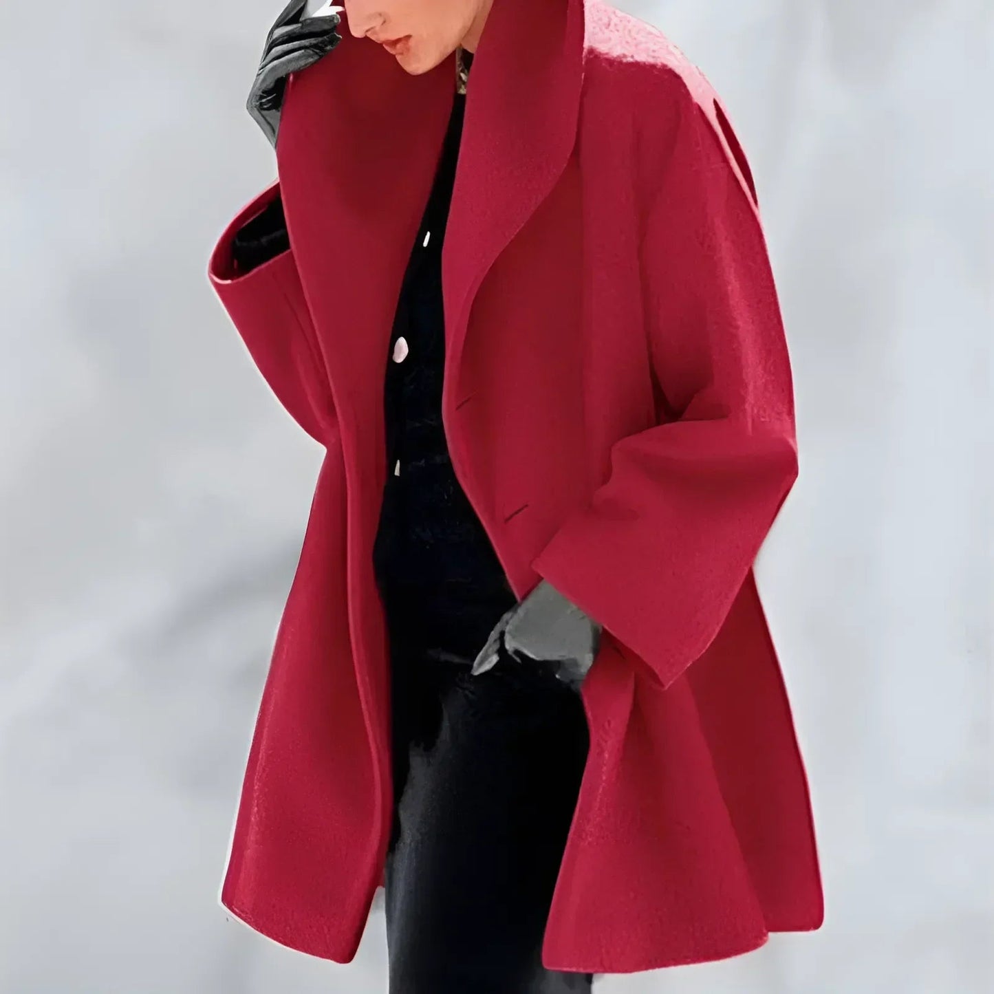 Oversized Midweight Woven Collar Coat