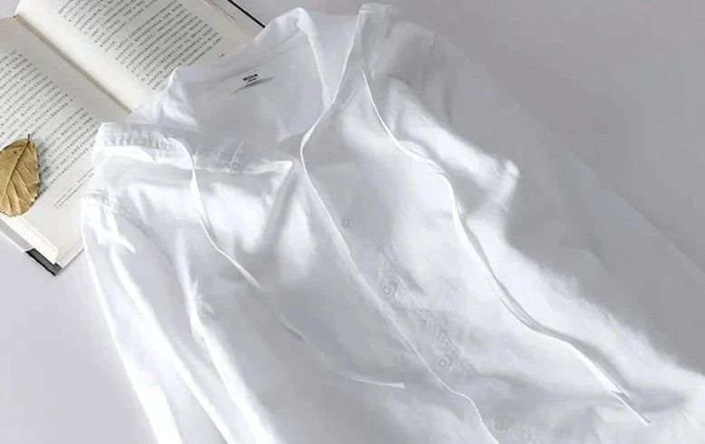 Striped Long Sleeve Shirt with Drawstring Hood and Button Closure