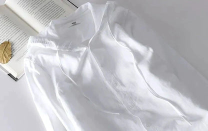 Striped Long Sleeve Shirt with Drawstring Hood and Button Closure