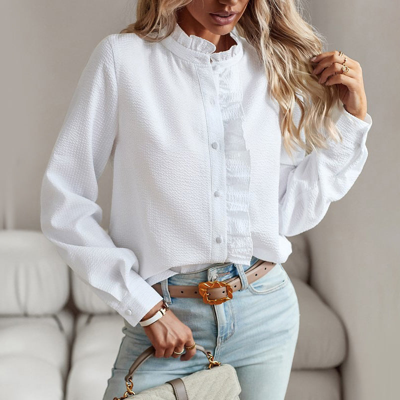 Women's Ruffle Trim Blouse