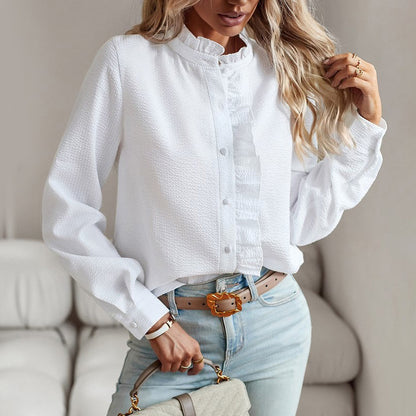 Women's Ruffle Trim Blouse