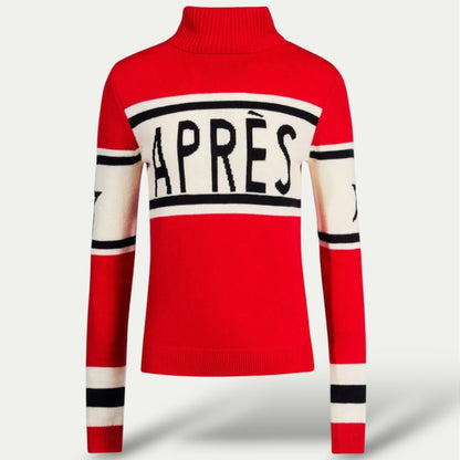 Turtleneck Sweater with Graphic Text and Long Sleeves