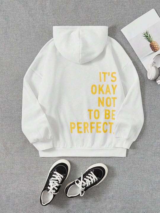 Pullover Hoodie with Printed Statement