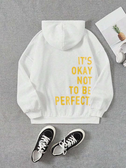 Pullover Hoodie with Printed Statement