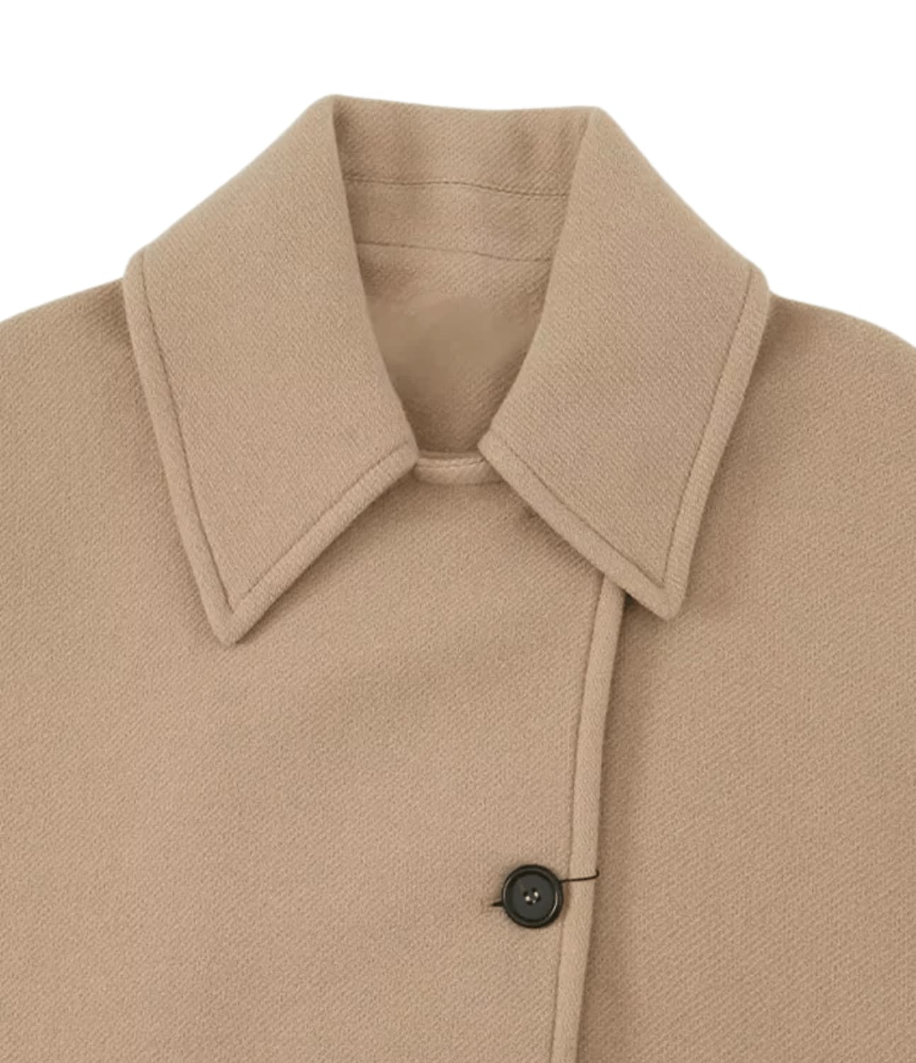 Collared Boxy Jacket with Wide Sleeves and Button Closure