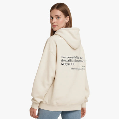 Hooded Long Sleeve Pullover Hoodie with Ribbed Trim