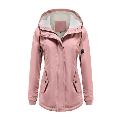 Fleece-Lined Parka Jacket with Hood
